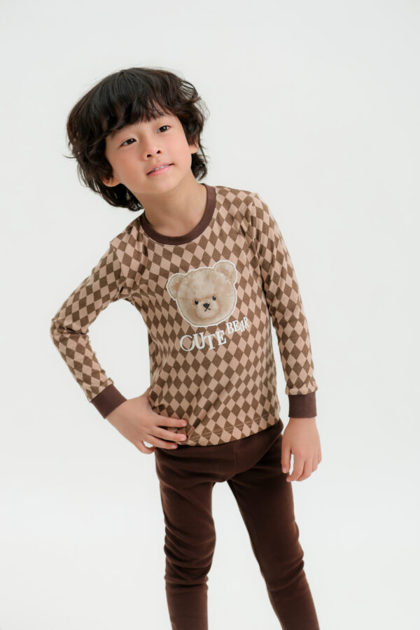 ชุดนอนเด็กแขนยาวขายาว 24fw/Cute Bear
