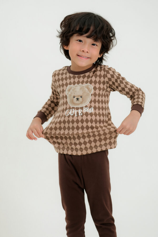 ชุดนอนเด็กแขนยาวขายาว 24fw/Cute Bear