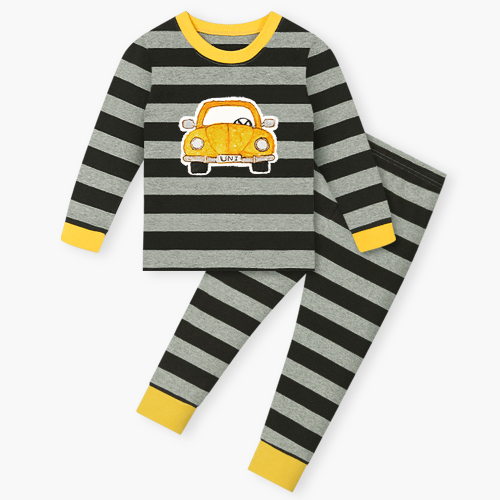 ชุดนอนเด็กแขนยาวขายาว 24fw/Crayon Car