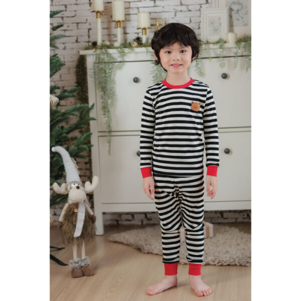 ชุดนอนคริสต์มาส 24fw/Stripe (Black)