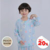 ชุดนอนเด็กผ้านุ่ม 24fw/Peach Warm Candy Bear (Blue)