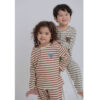 ชุดนอนเด็กผ้านุ่ม 24fw/Peach Warm Mini Heart (Brown)