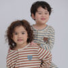 ชุดนอนเด็กผ้านุ่ม 24fw/Peach Warm Mini Heart (Brown)