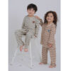 ชุดนอนเด็กผ้านุ่ม 24fw/Peach Warm Mini Heart (Brown)