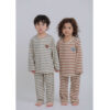 ชุดนอนเด็กผ้านุ่ม 24fw/Peach Warm Mini Heart (Brown)