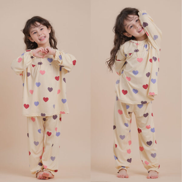 ชุดนอนเด็กผ้านุ่ม 24fw/Peach Warm Heart