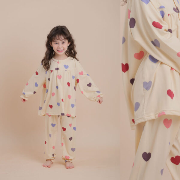 ชุดนอนเด็กผ้านุ่ม 24fw/Peach Warm Heart