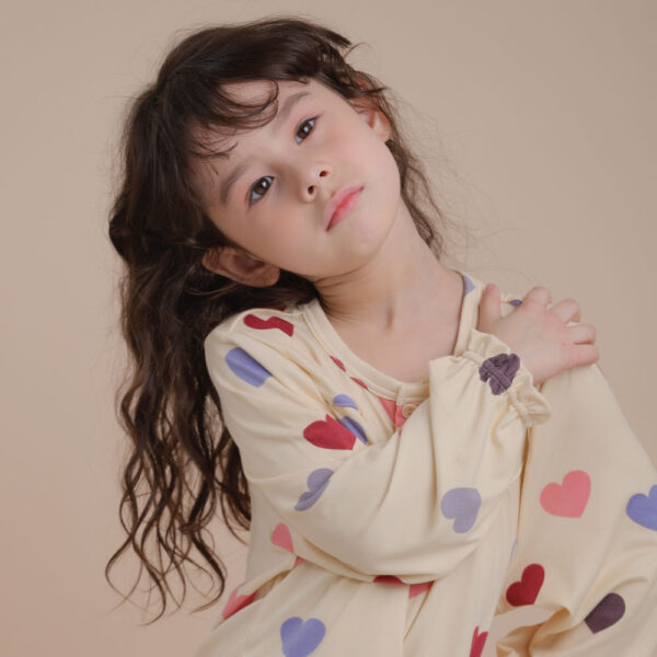 ชุดนอนเด็กผ้านุ่ม 24fw/Peach Warm Heart