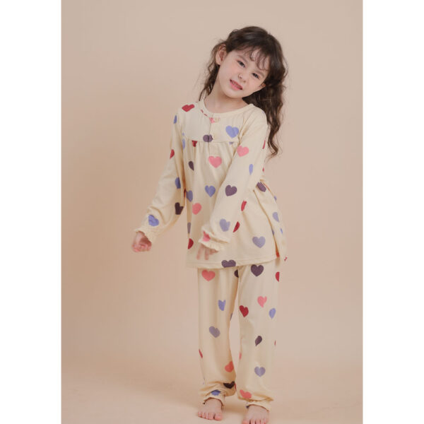 ชุดนอนเด็กผ้านุ่ม 24fw/Peach Warm Heart