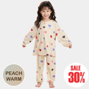 rvr ชุดนอนเด็กผ้านุ่ม 24fw/Peach Warm Heart