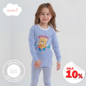 Cordi-I 25ss/ชุดนอนแขนยาวขายาว ผ้า Single Span Bonjour bear