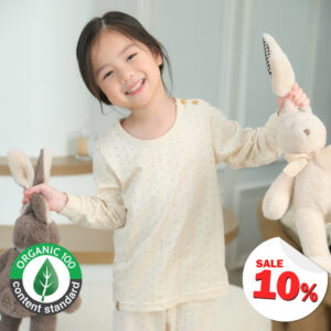 ชุดนอนเด็กแขนยาวขายาว 25ss/Organic Soft (BEIGE)