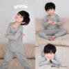 ชุดนอนเด็กแขนยาวขายาว 25ss/Organic Soft (GRAY)