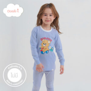 Cordi-I 25ss/ชุดนอนแขนยาวขายาว ผ้า Single Span Bonjour bear