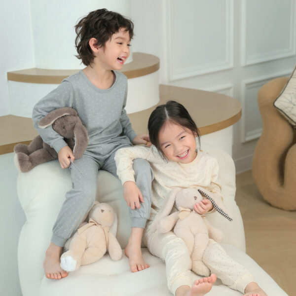 ชุดนอนเด็กแขนยาวขายาว 25ss/Organic Soft (BEIGE)