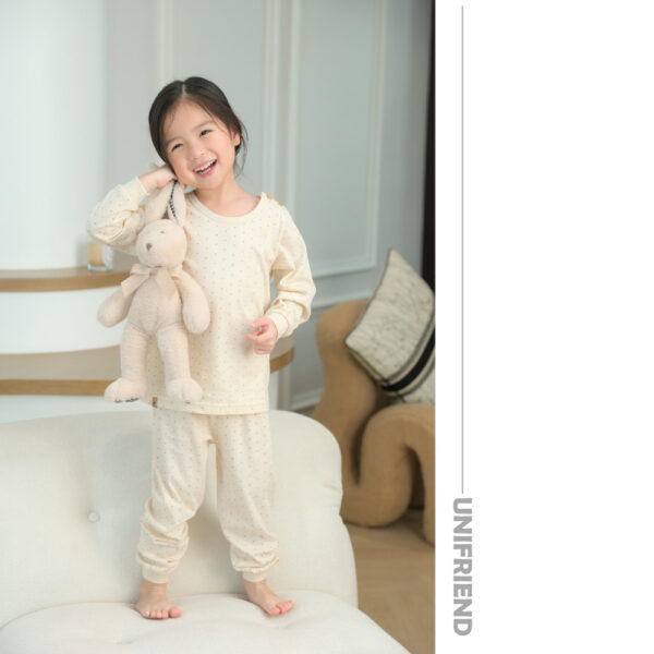 ชุดนอนเด็กแขนยาวขายาว 25ss/Organic Soft (BEIGE)