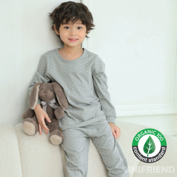ชุดนอนเด็กแขนยาวขายาว 25ss/Organic Soft (GRAY)