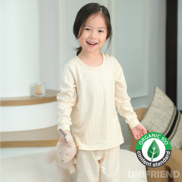 ชุดนอนเด็กแขนยาวขายาว 25ss/Organic Soft (BEIGE)