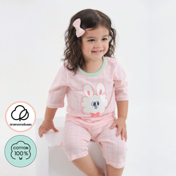 ชุดแขนขายาว 7 ส่วน 25SS/ Cotton Jacquard  Pong Pong Bunny