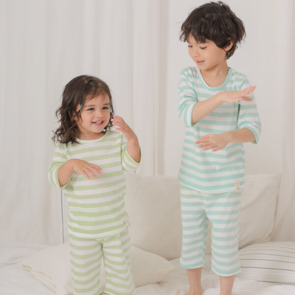 ชุดแขนขายาว 7 ส่วน 25ss/ Cotton Pre dyed Stripe