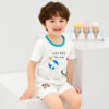 ชุดเสื้อแขนสั้นและกางเกงขาสั้น 5 ส่วน 25ss Single Cotton Universe
