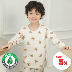 ชุดนอนเด็กแขนยาวขายาว 25ss/Organic Bear