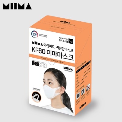 หน้ากากอนามัยสำหรับเด็ก Mima KF80 White Size SS 5-9 Y