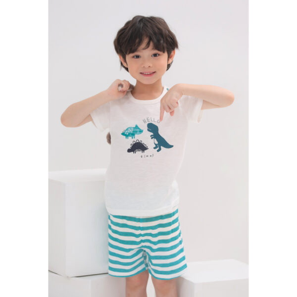 ชุดเสื้อแขนสั้นและกางเกงขาสั้น 5 ส่วน 25ss  Slub Cotton Crong Land