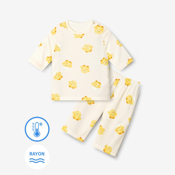ชุดแขนขายาว 7 ส่วน 25ss Cool Rayon Sweet Bonbon Fly Little Chick