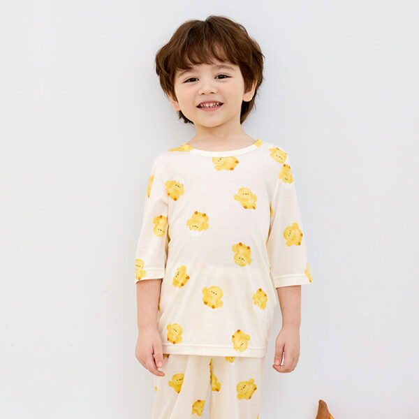 ชุดแขนขายาว 7 ส่วน 25ss Cool Rayon Sweet Bonbon Fly Little Chick