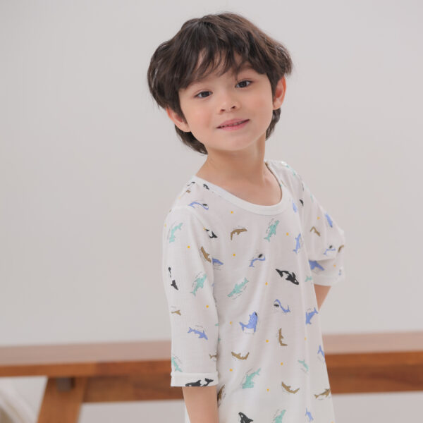 ชุดแขนขายาว 7 ส่วน 25ss Cool Rayon Blue Ocean