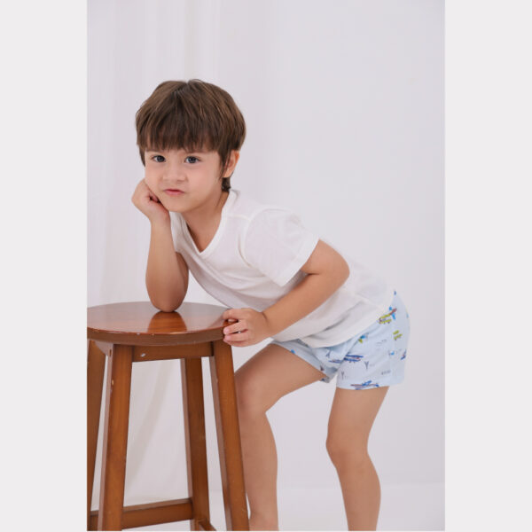 กางเกงในขาสั้นเด็ก 2025/Boys Drawers 60’s spandex drawing car (5 ชิ้น)