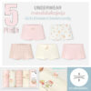 ะ้พะ กางเกงในขาสั้นเด็กผู้หญิง 2025/ Girls Drawers 60’s Spandex Sweet candy (5 ชิ้น)