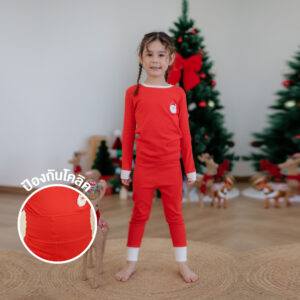 cm3 25FW/ชุดนอนเด็ก ป้องกันโคลิค Santa (RD)
