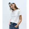 b7u เสื้อยืด Marithé françois girbaud W CURSIVE LOGO TEE