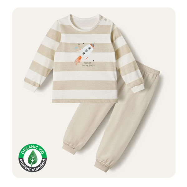 thtrh 26SS/ชุดนอนเด็กแขนยาวขายาว Organic Cotton Rocket