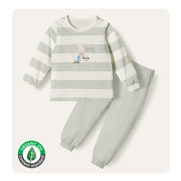 ttu 26SS/ชุดนอนเด็กแขนยาวขายาว Organic Cotton Toy Rabbit