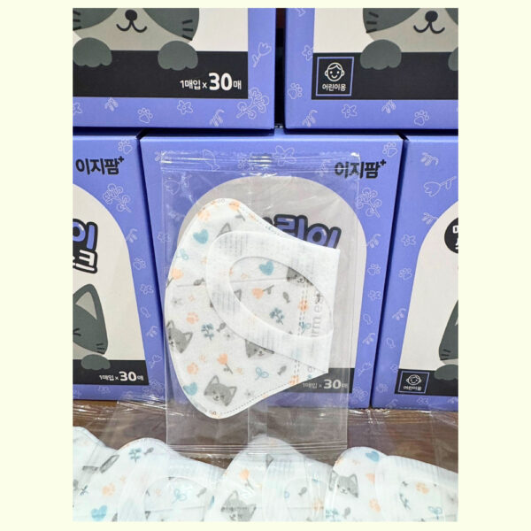 yfk หน้ากากอนามัยนำเข้าจากเกาหลีทรง 3D แบรนด์ ezPharm+ ลายแมวเด็กน่ารัก