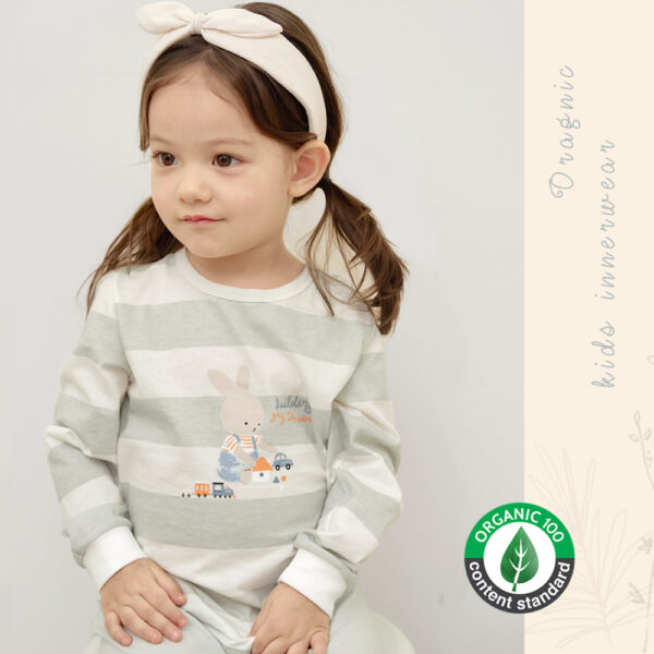 yti 26SS/ชุดนอนเด็กแขนยาวขายาว Organic Cotton Toy Rabbit