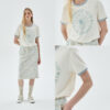 เสื้อยืด Mardi Mercredi SLIM RINGER T-SHIRT ACTIF EMBLEM