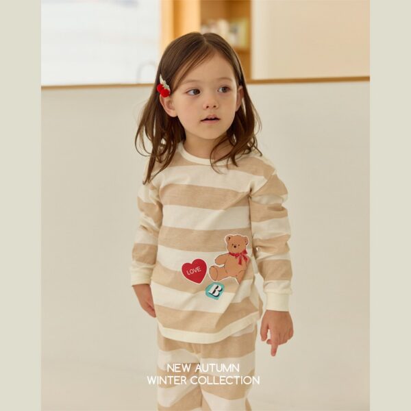 aX 26FW/ชุดนอนเด็กแขนยาว-ขาวยาว/Love Bear