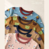 dff 26FW/ชุดนอนเด็กแขนยาว-ขายาว/Bear Face (Brown)